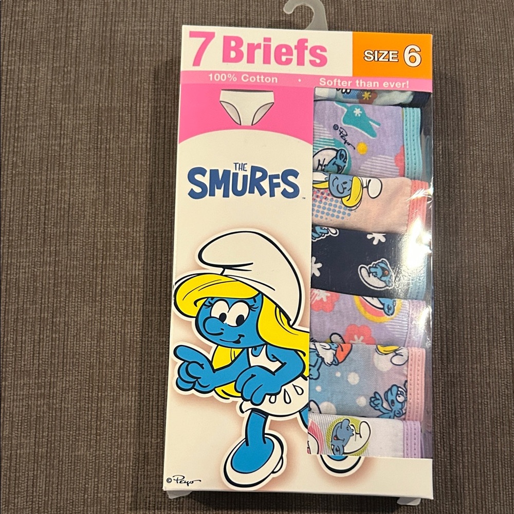 The Smurfs Girls Briefs 7pack NWT